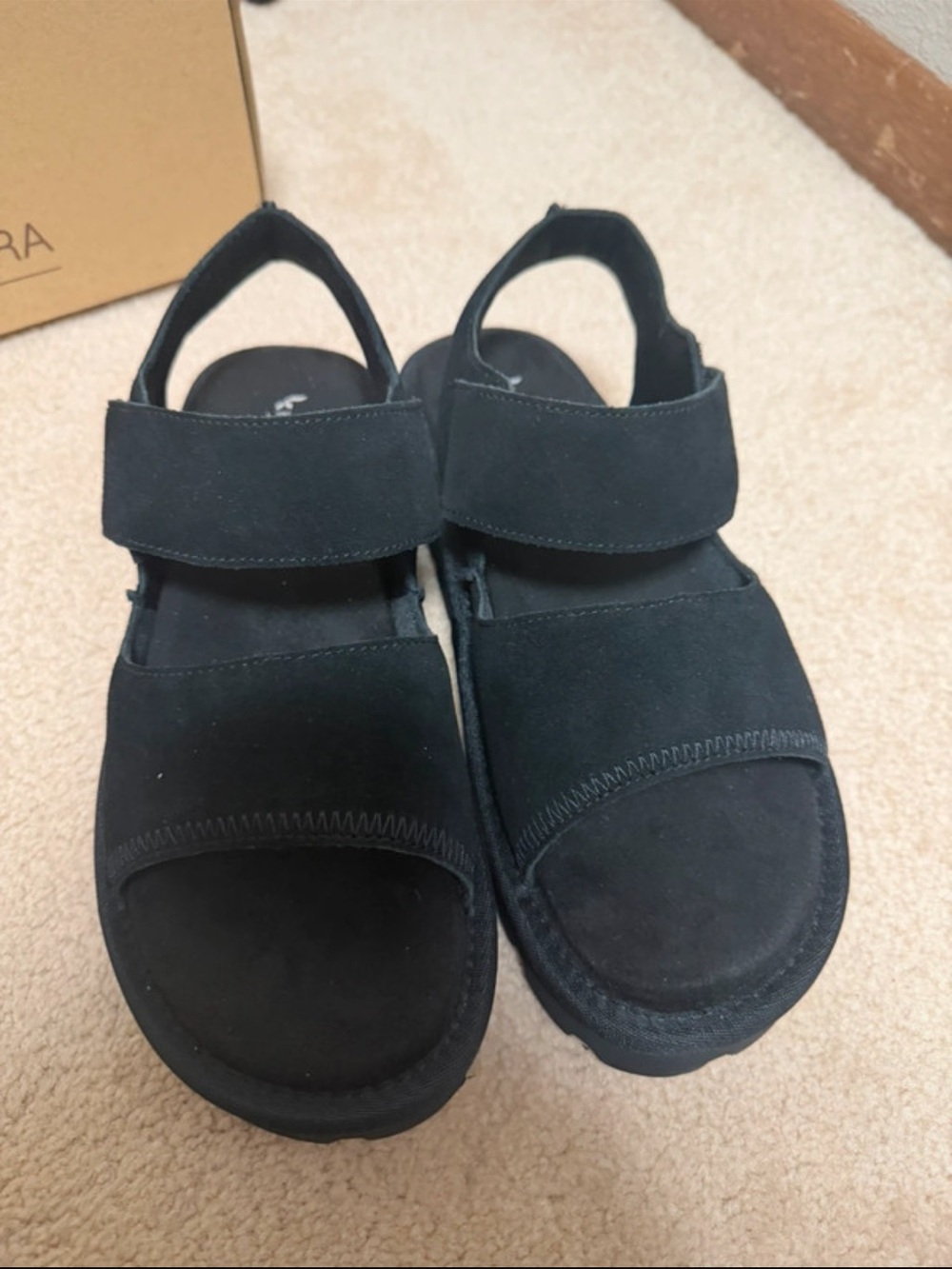 Ugg Koolaburra Tizz Black Suede Sandals